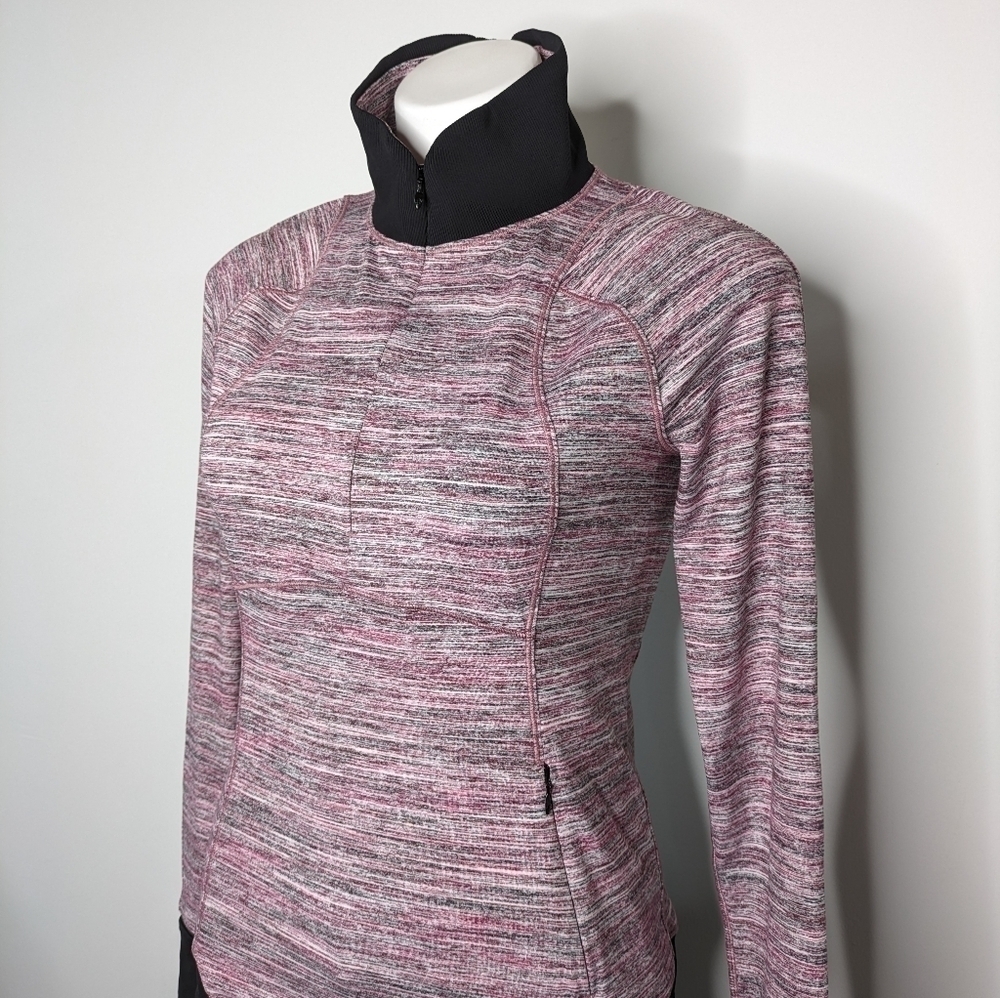 Lululemon Runderful heathered pink 1/2 zip exercise workout pullover jacket 8 - Picture 4 of 9